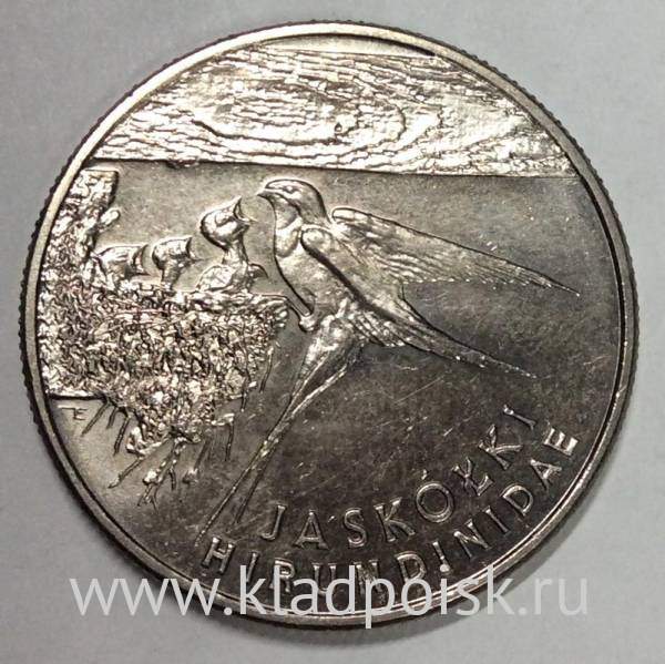 Монета 20000 злотых Польша Ласточка 1993 Монета 20000 злотых Польша Ласточка 1993