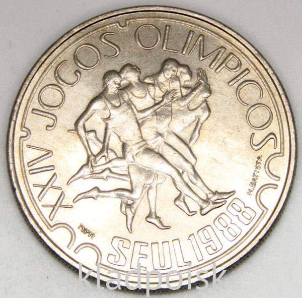 Монета 250 эскудо 1988 года, XXIV летние Олимпийские Игры в Сеуле, Португалия
