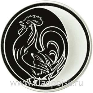 Монета 3 рубля Лунный календарь, Петух 2005 – серебро Монета 3 рубля Лунный календарь, Петух 2005 – серебро