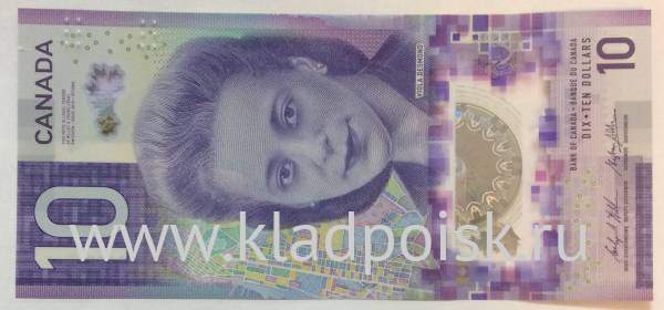 Полимерная банкнота 10 долларов 2018 Канада