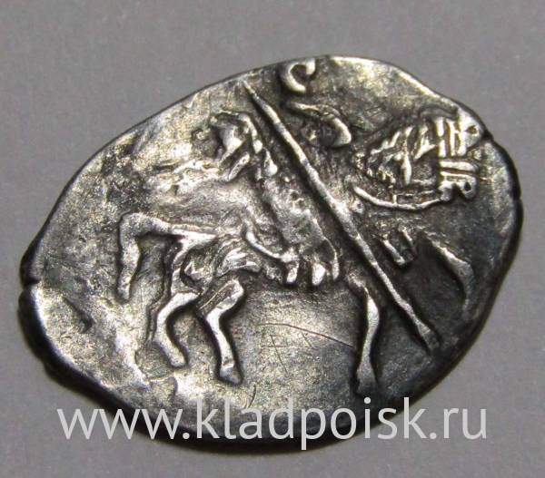 Копейка серебро Дмитрий Иванович (Лжедмитрий), чешуйка, 1605 г. Копейка серебро Дмитрий Иванович (Лжедмитрий), чешуйка, 1605 г.