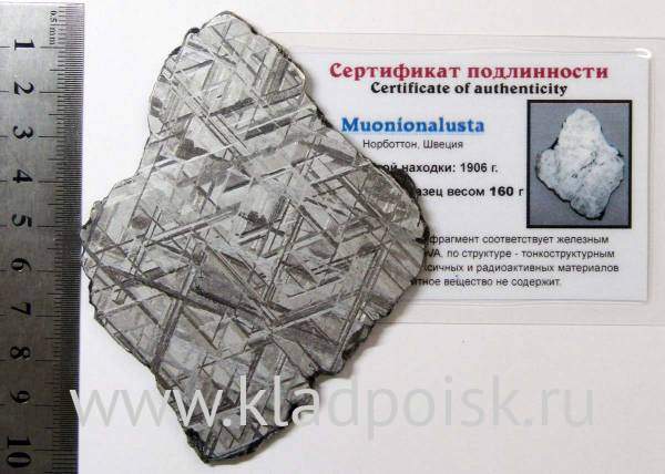 Спил метеорита Муонионалуста (Muonionalusta), арт 2