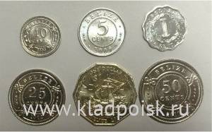 Набор монет Белиз 2000-2012, 6 монет Набор монет Белиз 2000-2012, 6 монет
