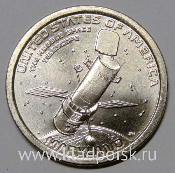 Монета 1 доллар США Космический телескоп «Хаббл» серии Американские инновации и новаторы (2020) P Монета 1 доллар США Космический телескоп «Хаббл» серии Американские инновации и новаторы (2020) P