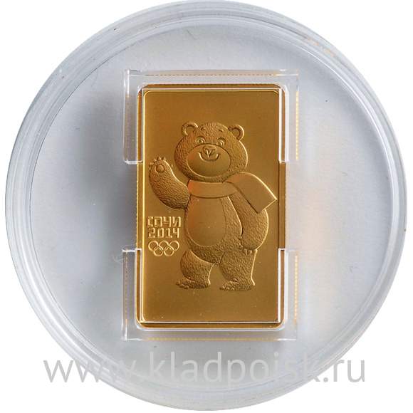 Инвестиционная монета 100 рублей Сочи 2014 – Белый Мишка, золото, 2012 Инвестиционная монета 100 рублей Сочи 2014 – Белый Мишка, золото, 2012