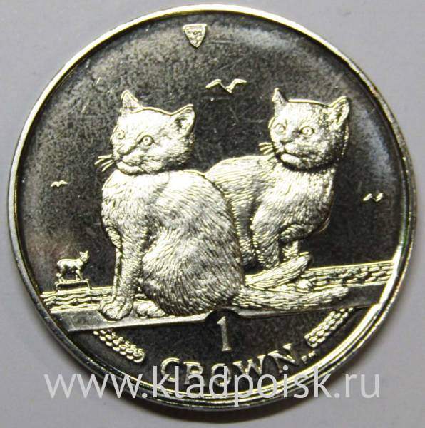 Монета 1 крона Остров Мэн, 2003, Балийская кошка