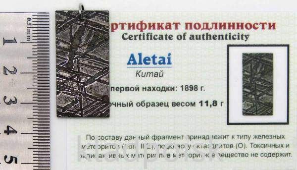 Подвеска из метеорита Aletai