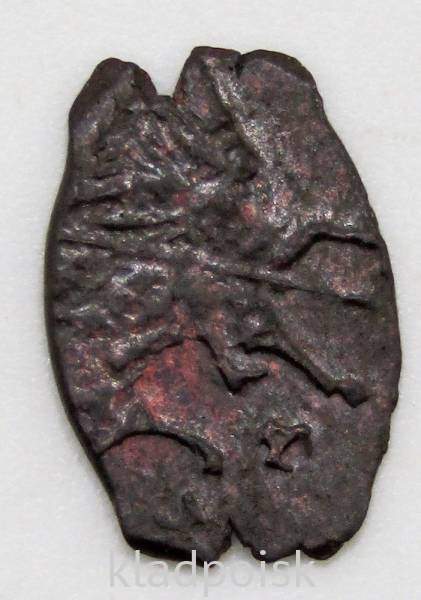 Копейка медь Алексей Михайлович (чешуя), Медный бунт, Москва, Новый монетный двор, арт 6 Копейка медь Алексей Михайлович (чешуя), Медный бунт, Москва, Новый монетный двор, арт 6