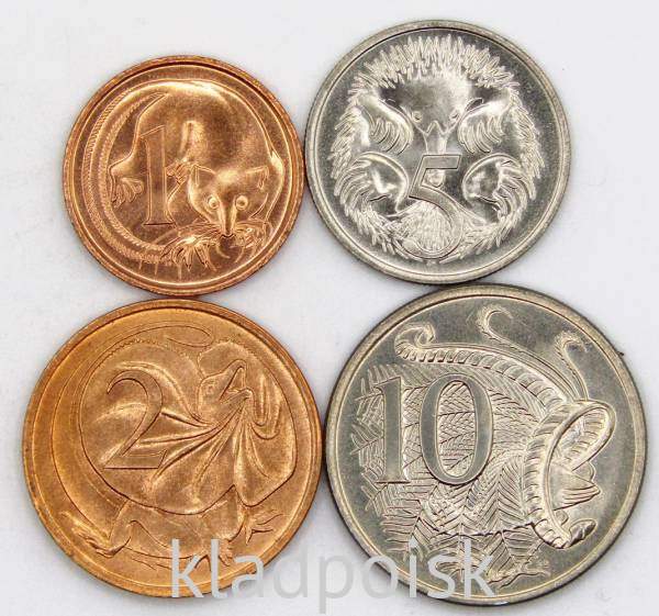 Набор монет Австралия 1981-1983 гг., 4 монеты