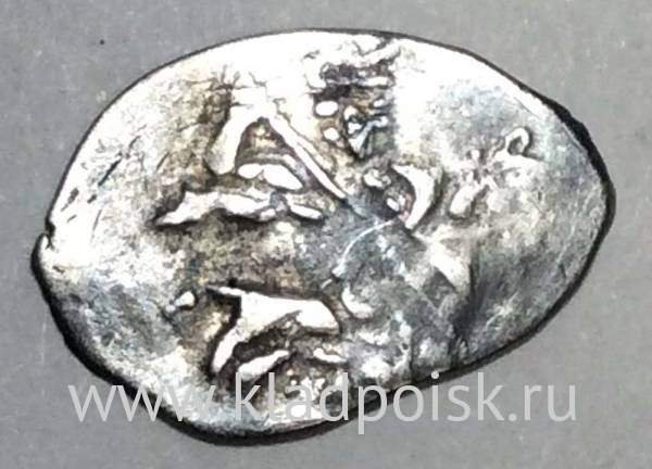 Копейка шведской оккупации Новгорода, PIH (чешуя), арт 2 Копейка шведской оккупации Новгорода, PIH (чешуя), арт 2