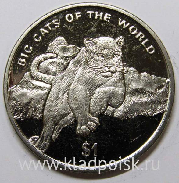 Монета 1 доллар Сьерра-Леоне 2001, Пума