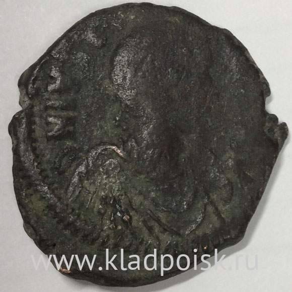 Монета Византии Фоллис Юстиниан I 527 год н.э. Константинополь Монета Византии Фоллис Юстиниан I 527 год н.э. Константинополь