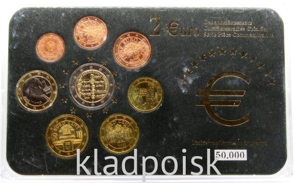 Набор монет Евро Австрия 2002-2005 годов