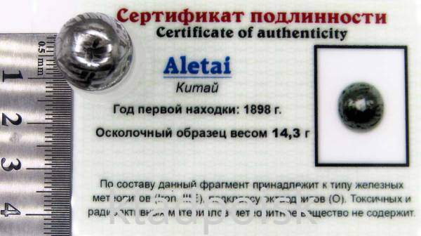 Шар из метеорита Aletai, арт 5