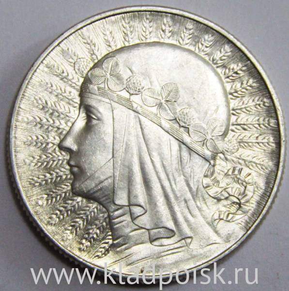 Монета 5 злотых Польша Королева Ядвига, 1933, арт 2