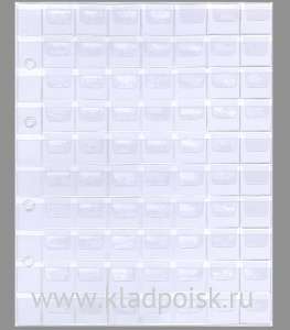 Лист для монет с клапанами на 70 ячеек