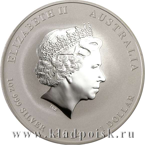 Монета 1 доллар Австралия 2014 Год лошади, серебро Монета 1 доллар Австралия 2014 Год лошади, серебро