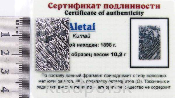 Подвеска из метеорита Aletai