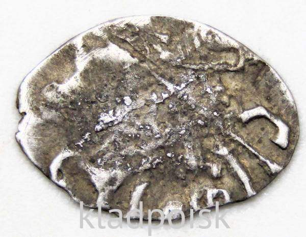 Копейка серебро Петр I Алексеевич (чешуя), совместное правление, Россия, ГКХ № 1204 Копейка серебро Петр I Алексеевич (чешуя), совместное правление, Россия, ГКХ № 1204