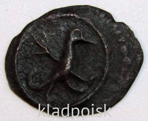 Монета Пуло Тверское, Птица/надпись