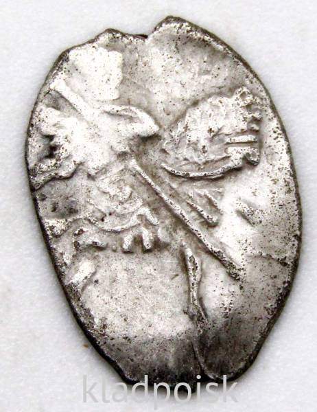 Копейка серебро Дмитрий Иванович (Лжедмитрий), чешуйка, 1605 г., Москва