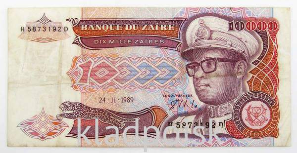 Банкнота 10000 заиров 1989 года - Заир
