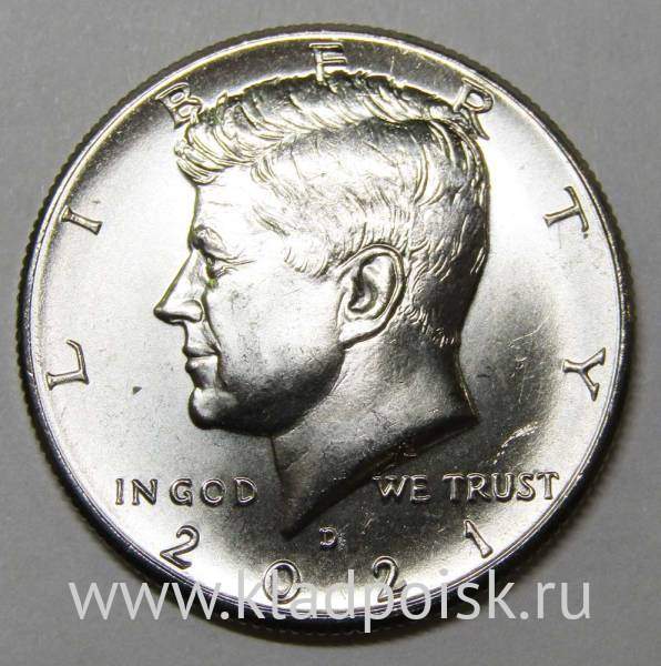 Монета 50 центов США Кеннеди 2021 UNC (D)