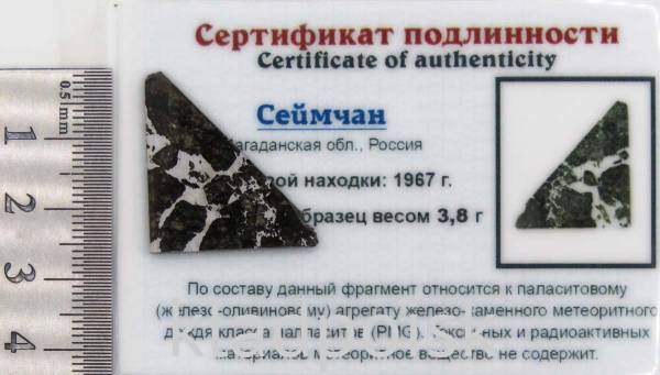 Спил метеорита Сеймчан арт 25 Спил метеорита Сеймчан арт 25