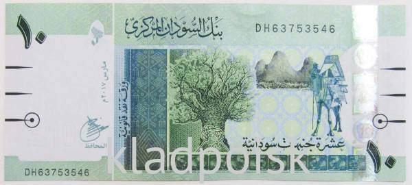 Банкнота 10 фунтов 2017 года Судан