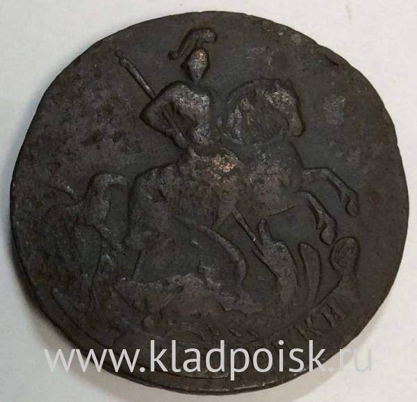 Монета 2 копейки 1760 года, Российская Империя, Елизавета I