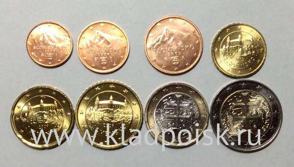 Годовой набор монет Евро Словакия 2009