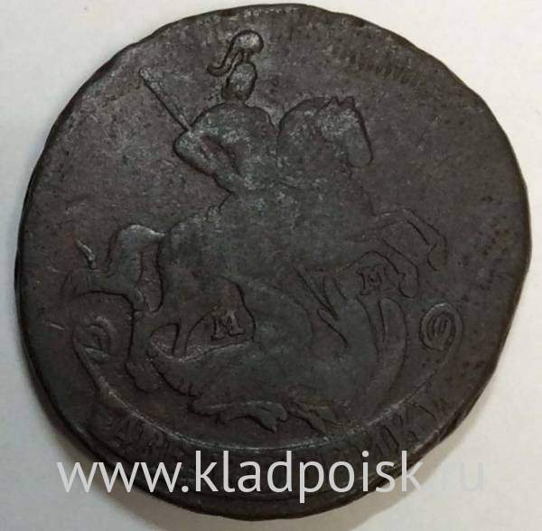 Монета 2 копейки 1766 года, Российская Империя, Екатерина II Монета 2 копейки 1766 года, Российская Империя, Екатерина II