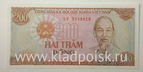 Банкнота Вьетнам 200 донгов 1987 года