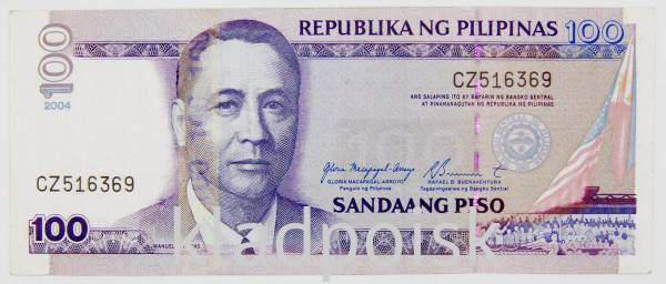 Банкнота 100 песо 2004 года Филиппины, арт 2