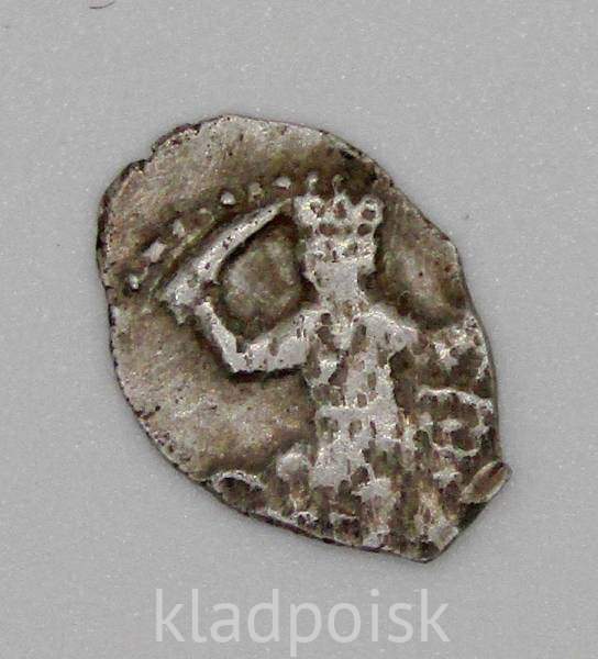 Денга серебро Петр I Алексеевич (чешуя), совместное правление, КГ-1216 Денга серебро Петр I Алексеевич (чешуя), совместное правление, КГ-1216