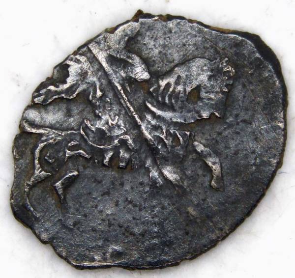 Копейка серебро Василий Шуйский (чешуя), 1606-1610 гг. Московский денежный двор