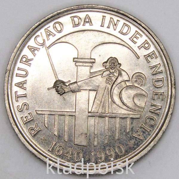 Монета 100 эскудо 1990 года, 350 лет со дня восстановления португальской независимости, Португалия Монета 100 эскудо 1990 года, 350 лет со дня восстановления португальской независимости, Португалия