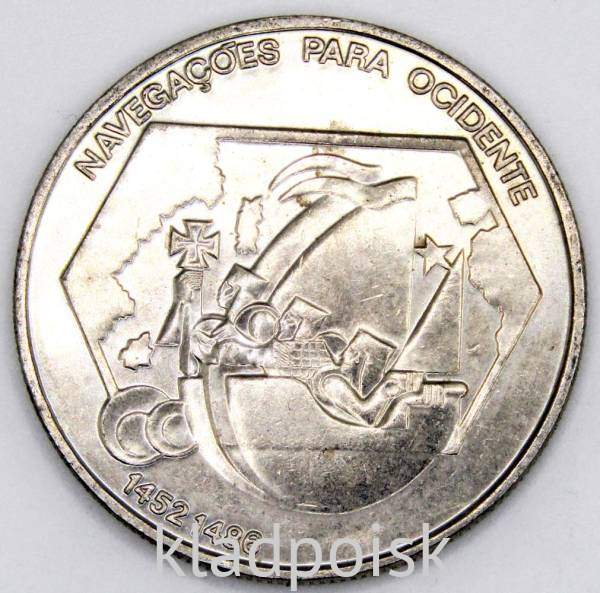 Монета 200 эскудо 1991 года, Навигация  на запад, Португалия