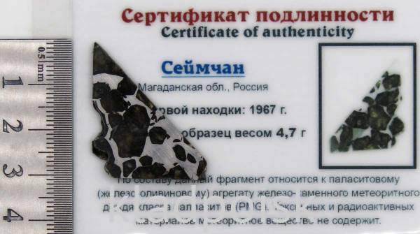 Спил метеорита Сеймчан арт 29 Спил метеорита Сеймчан арт 29