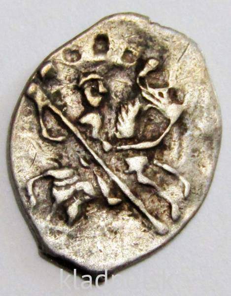 Копейка (чешуя) серебро Иван IV Васильевич Грозный 1533-1584 гг., Новгородский денежный двор, КГ-75, арт 3 Копейка (чешуя) серебро Иван IV Васильевич Грозный 1533-1584 гг., Новгородский денежный двор, КГ-75, арт 3