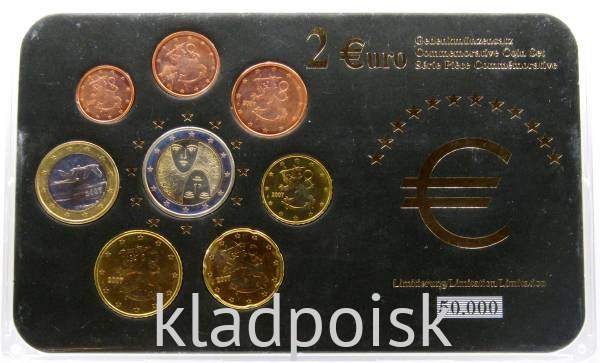 Набор монет Евро Финляндия 2007 года