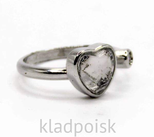 Кольцо с метеоритом Muonionalusta и фианитом