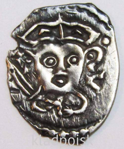 Денга Псковcкая, период самостоятельности, князь Довмонт/барс вправо, серебро, арт 8