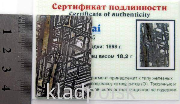 Спил метеорита Aletai, арт 11 Спил метеорита Aletai, арт 11