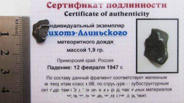 Индивидуальный экземпляр Сихотэ-Алиньского метеоритного дождя (арт 3) Индивидуальный экземпляр Сихотэ-Алиньского метеоритного дождя (арт 3)