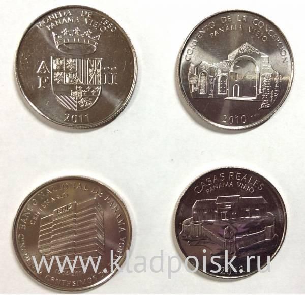 Набор монет Панама Здания, 2009-2012, 4 монеты