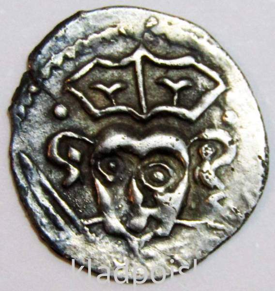 Денга Псковcкая, период самостоятельности, князь Довмонт/барс вправо, серебро, арт 6
