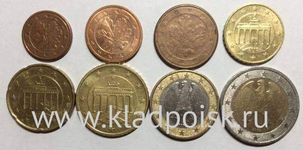 Годовой набор монет Германии 2002 года, монетный двор G