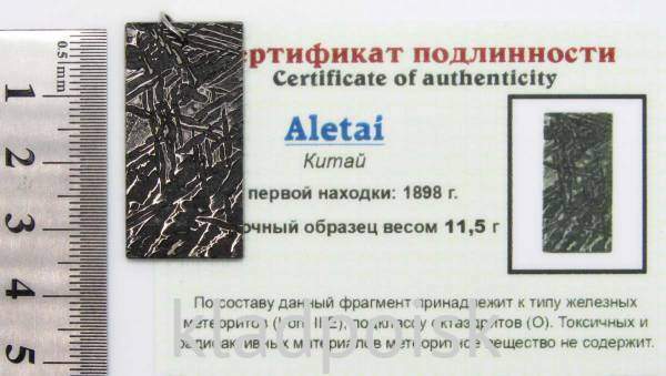 Подвеска из метеорита Aletai