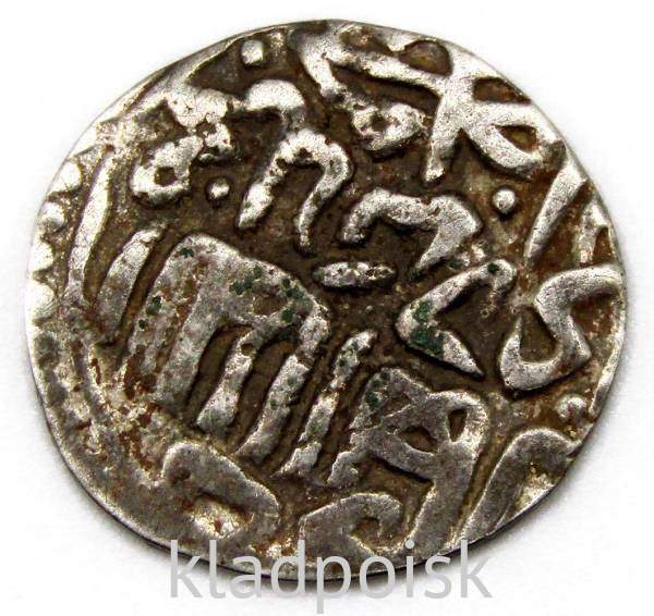 Монета Ордынский дирхем Хан Бердибек, 760 год, чекан Сарай ал-Джедид Монета Ордынский дирхем Хан Бердибек, 760 год, чекан Сарай ал-Джедид